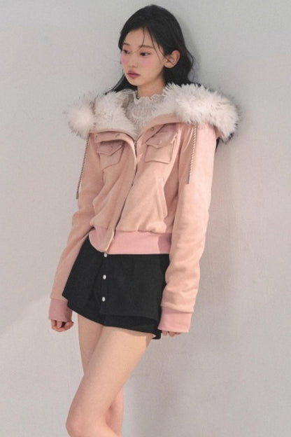 Hooded Faux Fur Winter Coat