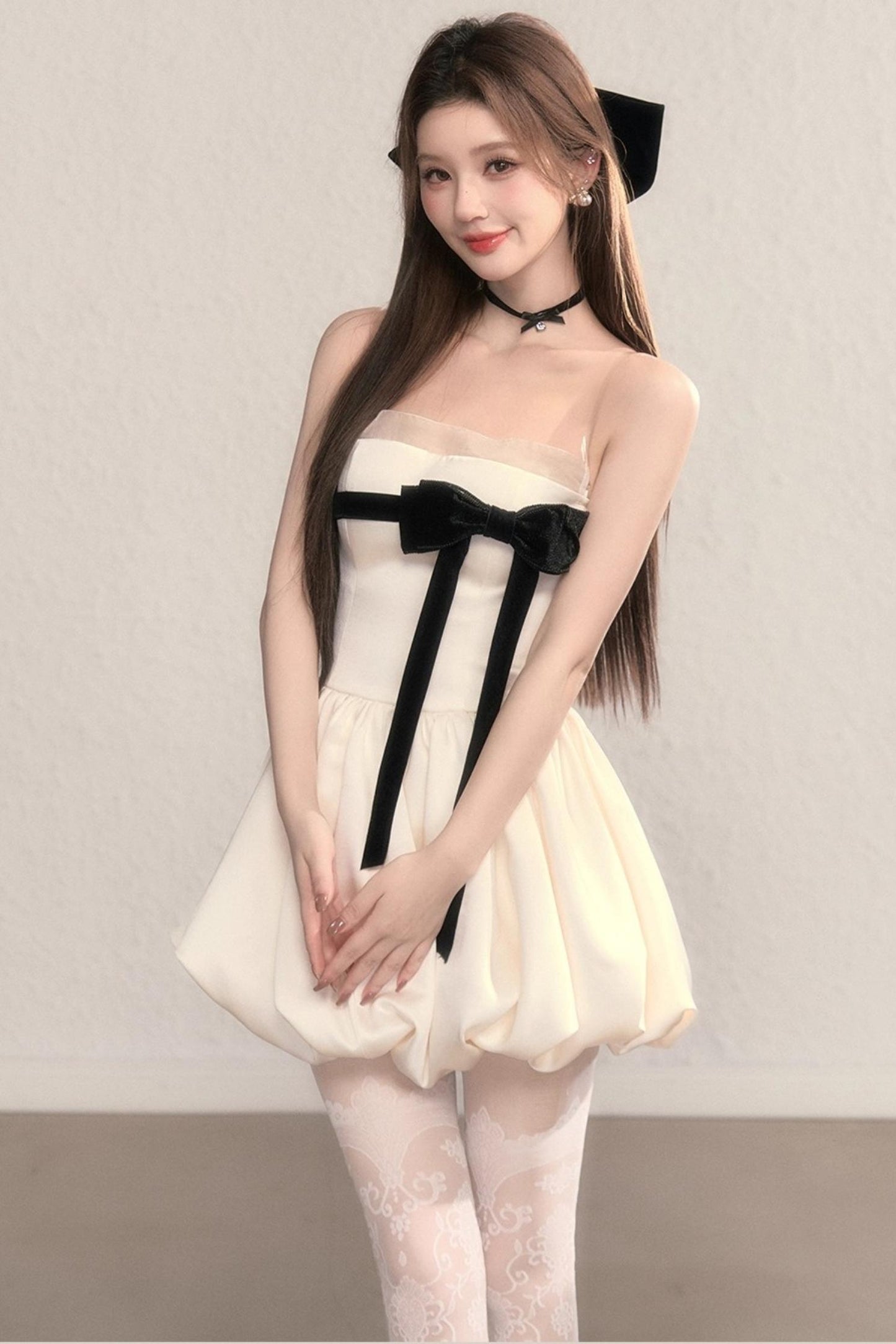 Moonlight Polka Dot Princess Puffy Dress