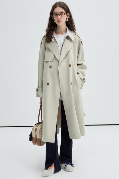 British Style Midi Trench Coat