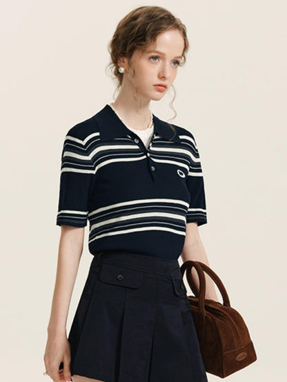 Slim Striped Polo T-Shirt