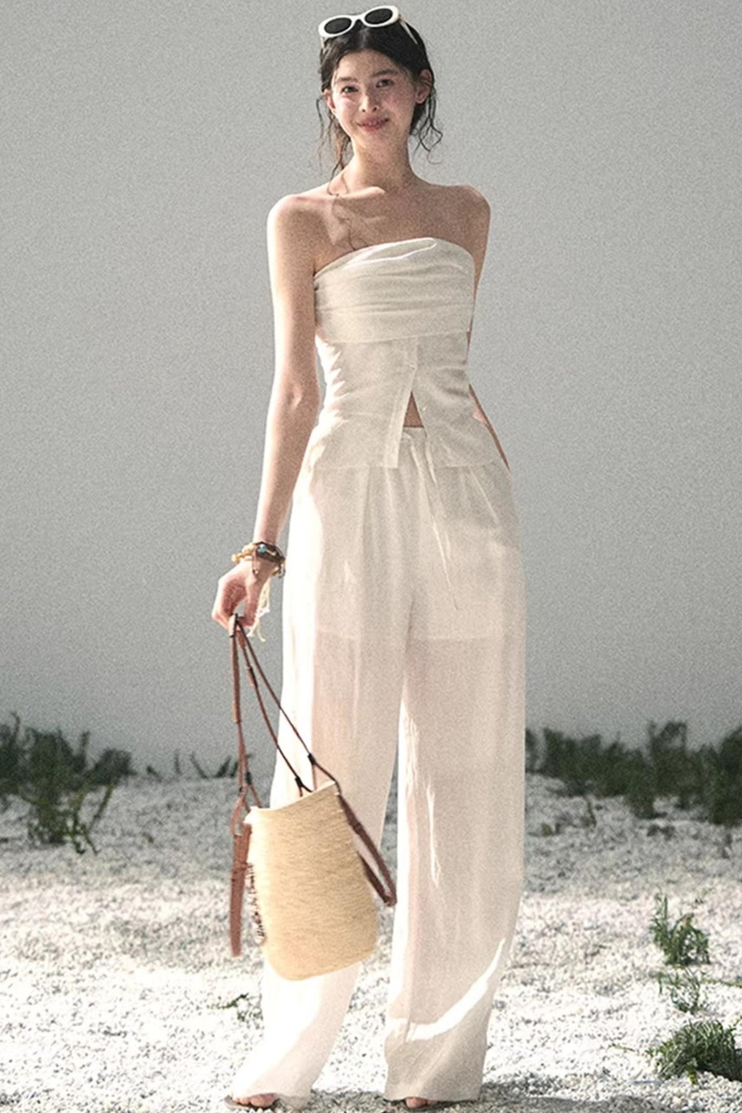 Minimalist Summer Off-Shoulder Top Set-Up