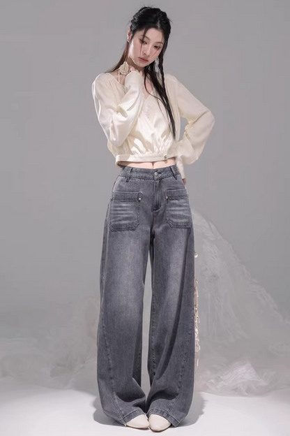 Cream Apricot Halter Top Set