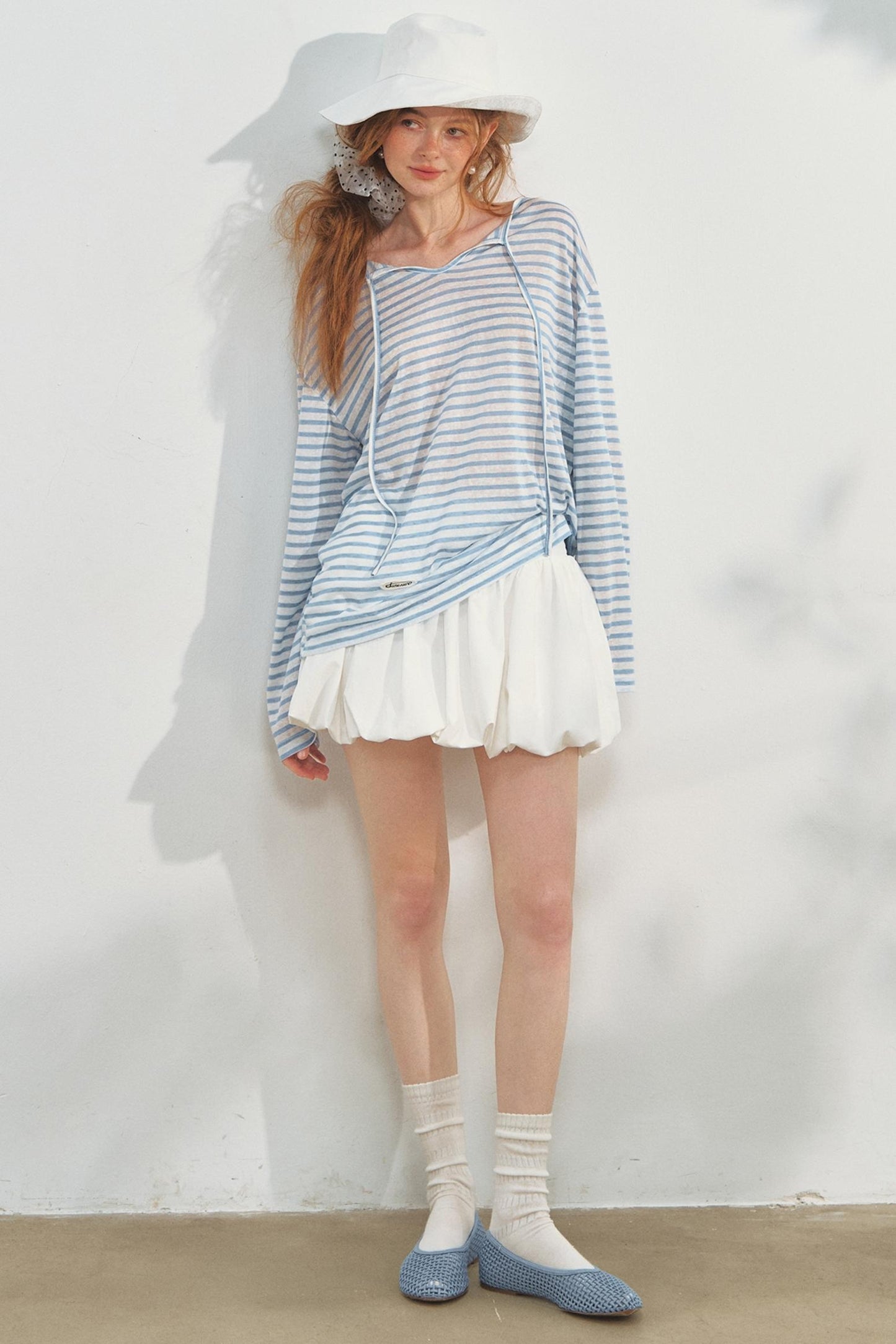 Sunshine Stripes Long Sleeve Smock