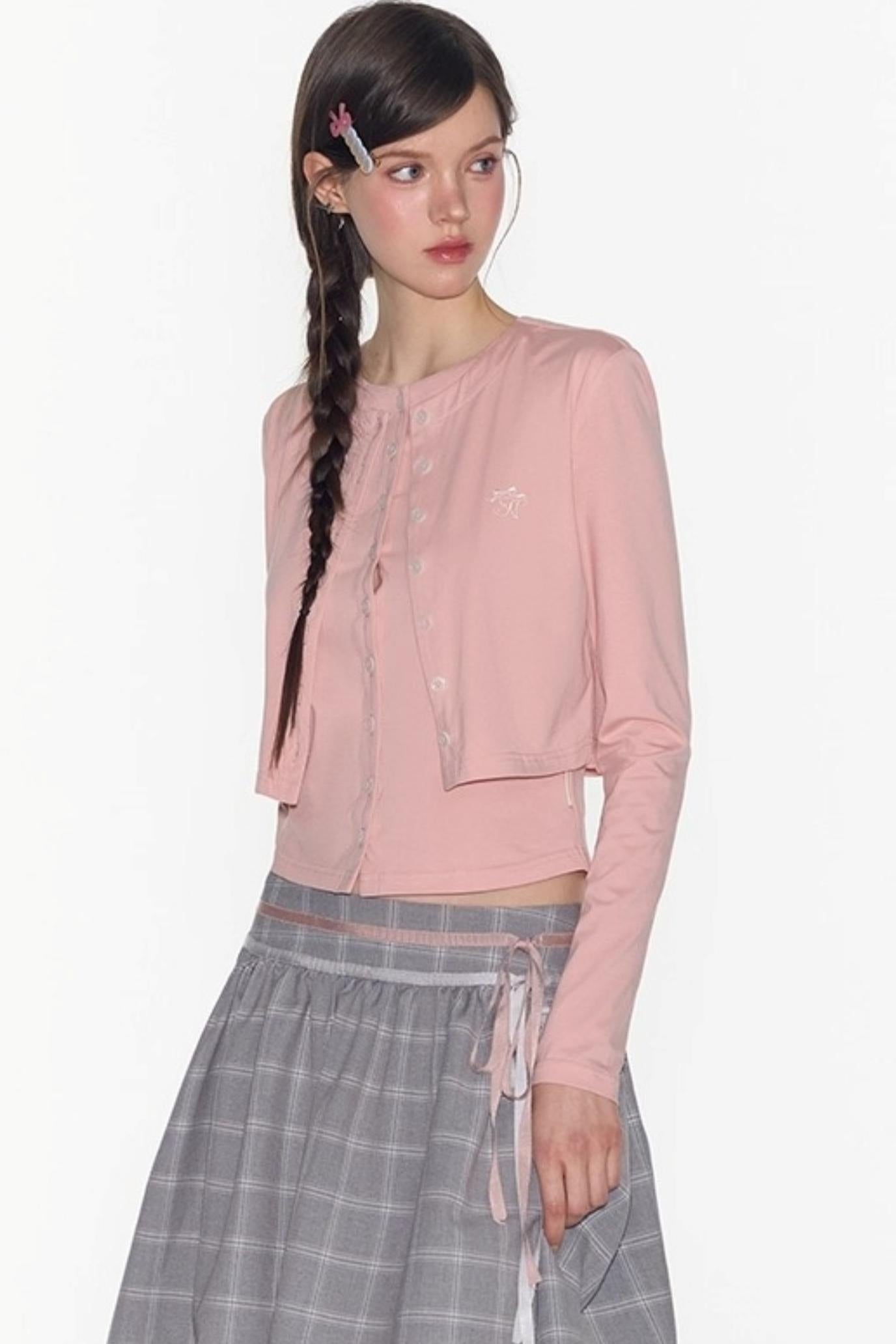 Layered Knitted Cardigan