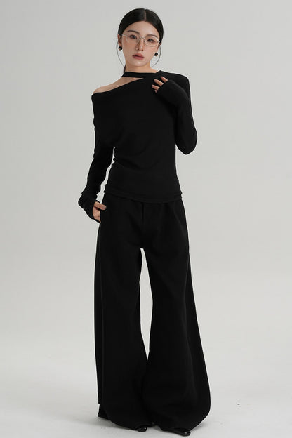 Floor-length Wide-leg Pants