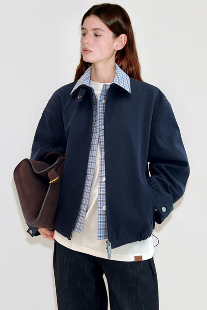 Autumn Check Cropped Jacket