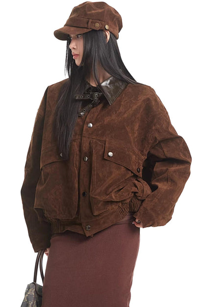 Retro Deerskin Velvet Jacket