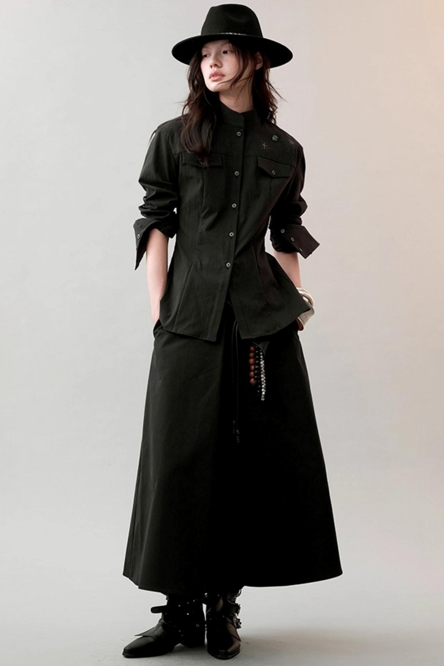 Chic Overlapping Waist Deconstructed Skirt