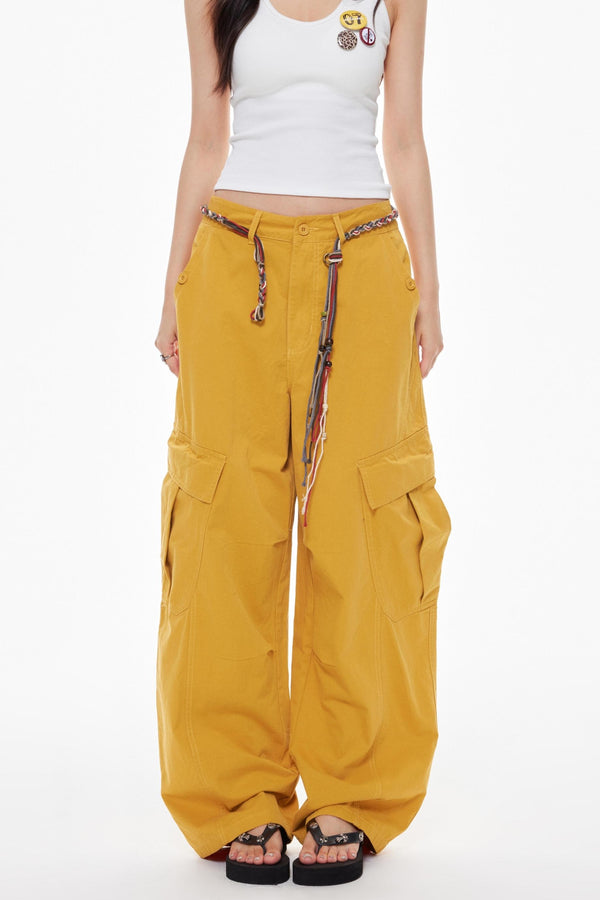 Orange Yellow Cargo Trousers