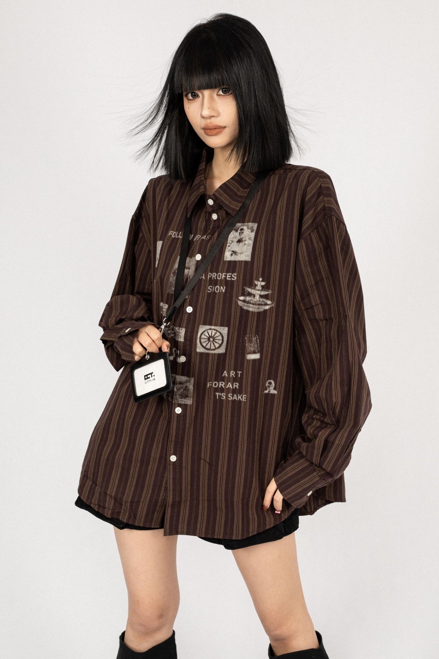 American Vintage Striped Long Sleeve Shirt