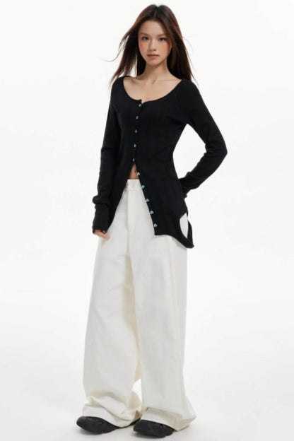 Slim Two Wear Cardigan Top
