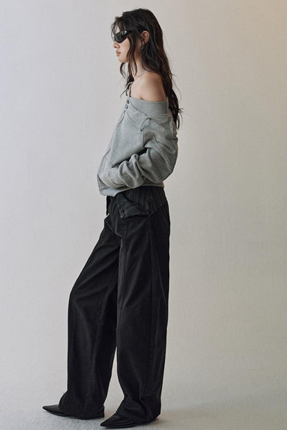 Yuan Boundary Double Waist Pants