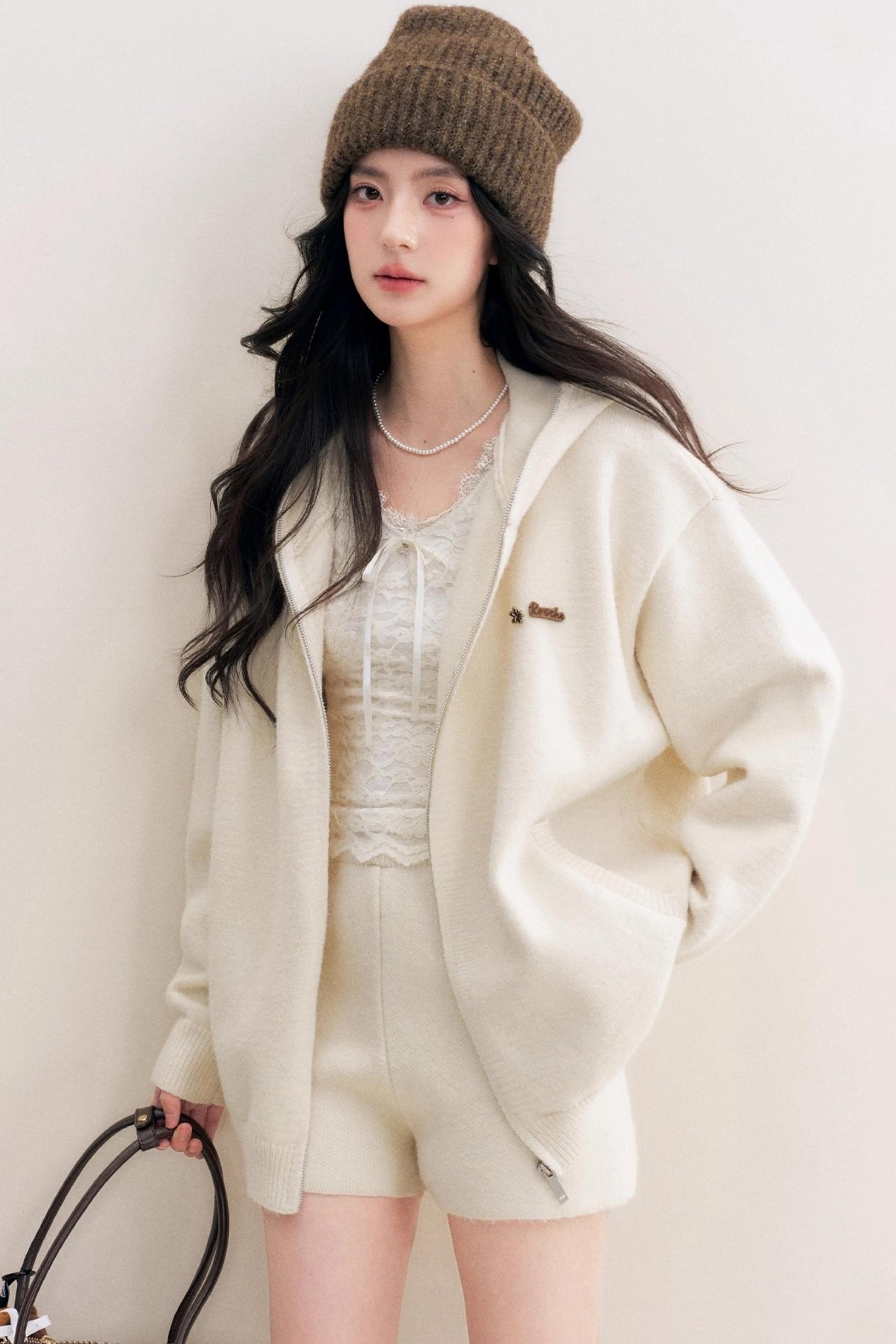 Romantic Fleece V-Neck Long Sleeve T-Shirt