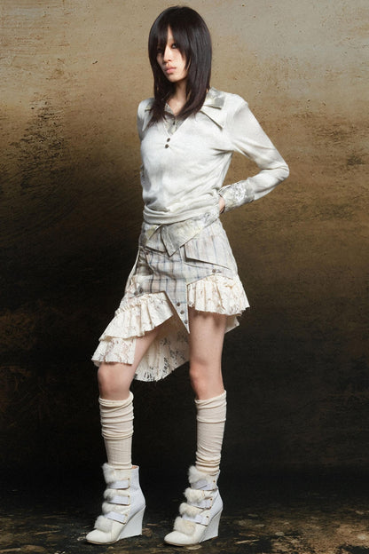 Punk Tiered Lace Skirt