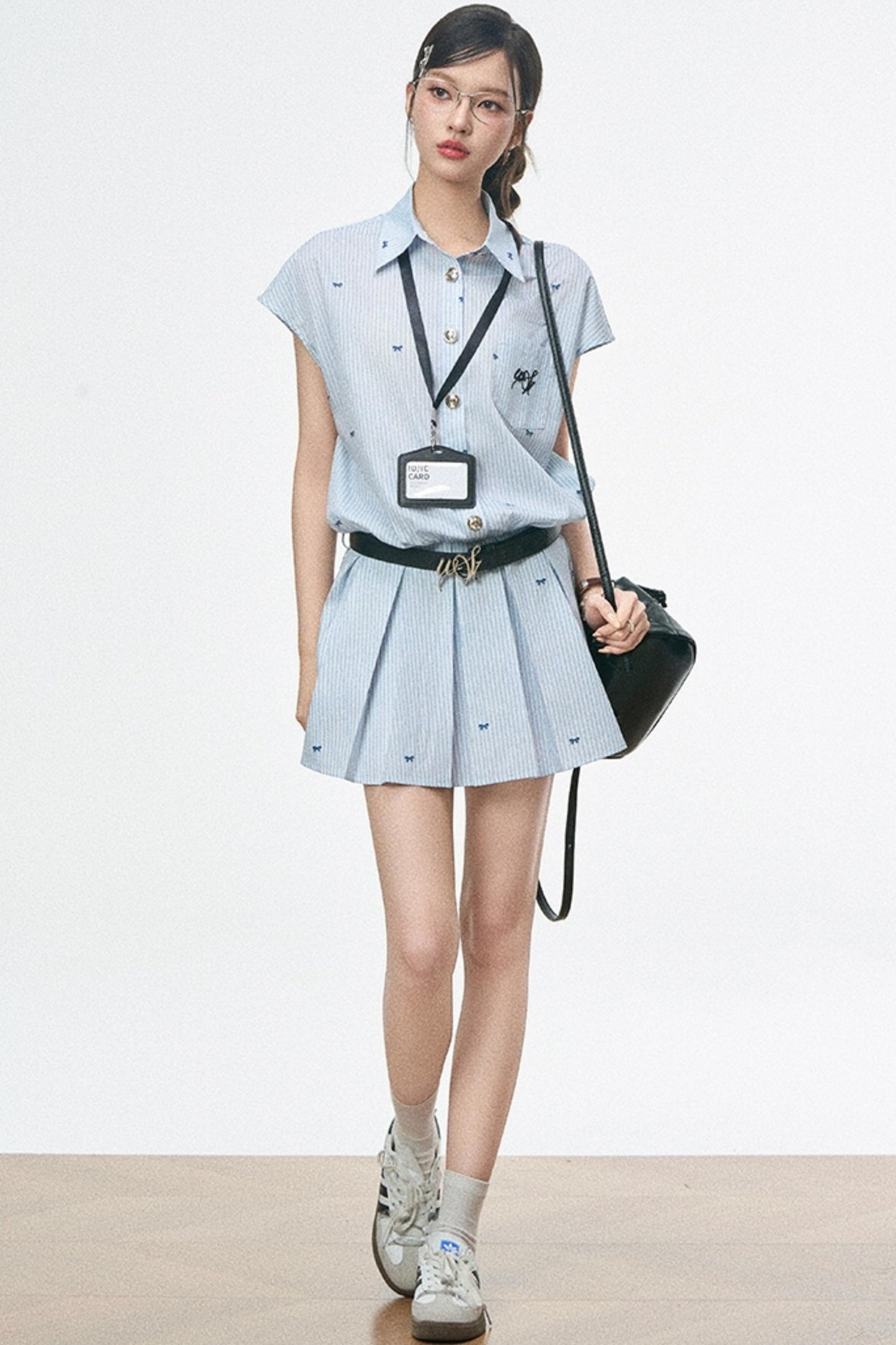 Chic Striped Waist Dress