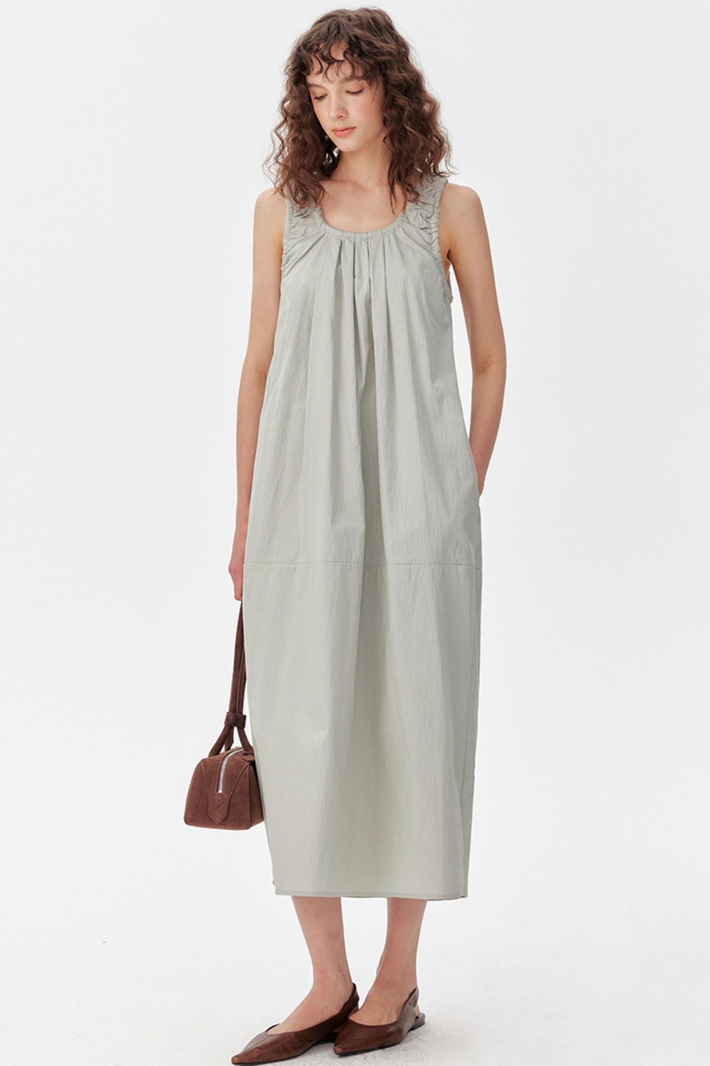 Petite Sleeveless Trench Dress Coat Set-Up