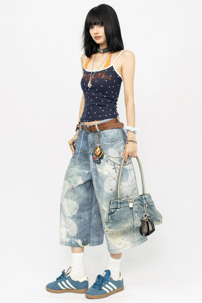 Polka Dot Layered Tank Top