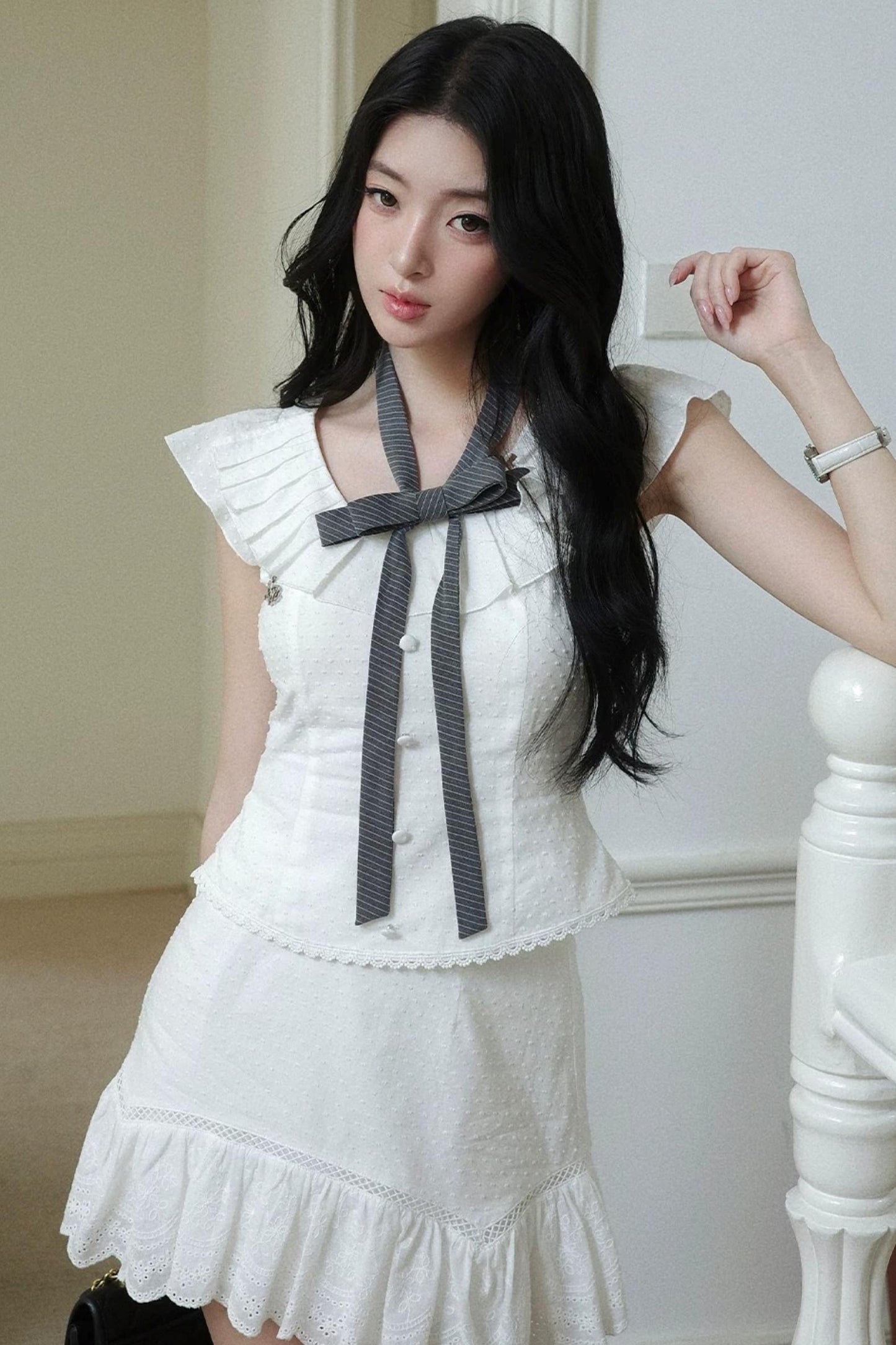 Bow Ruffle Skirt Set-Up