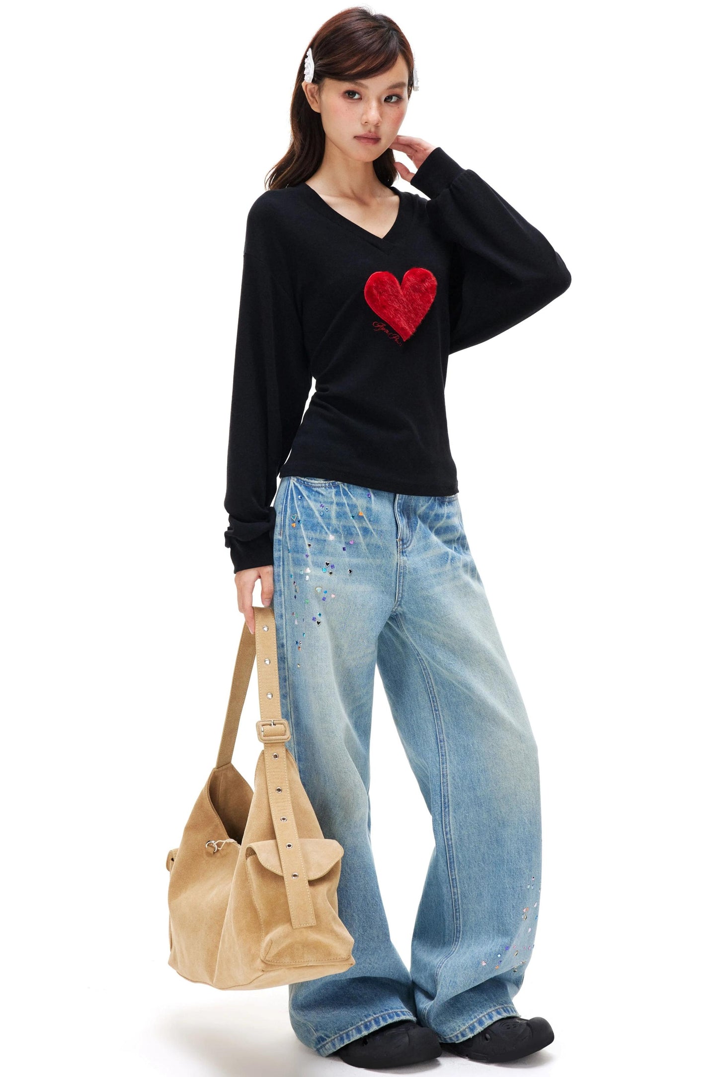 Faux Fur Off-Shoulder Top