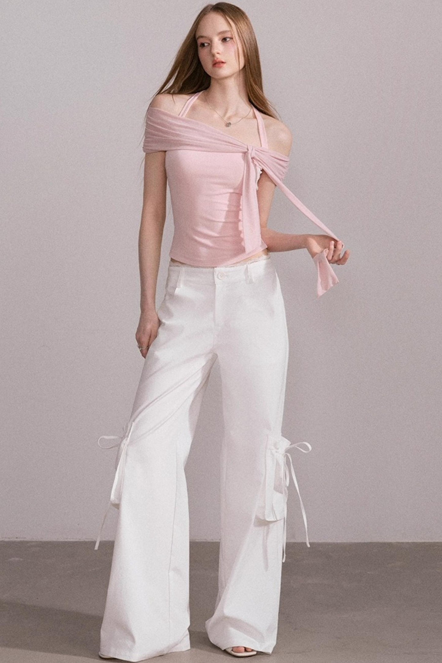 One-Shoulder Mesh Top