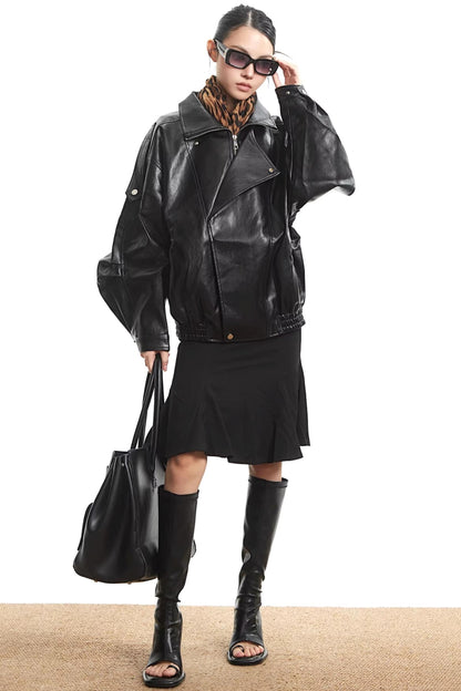 Retro Leather Motorcycle Jacket