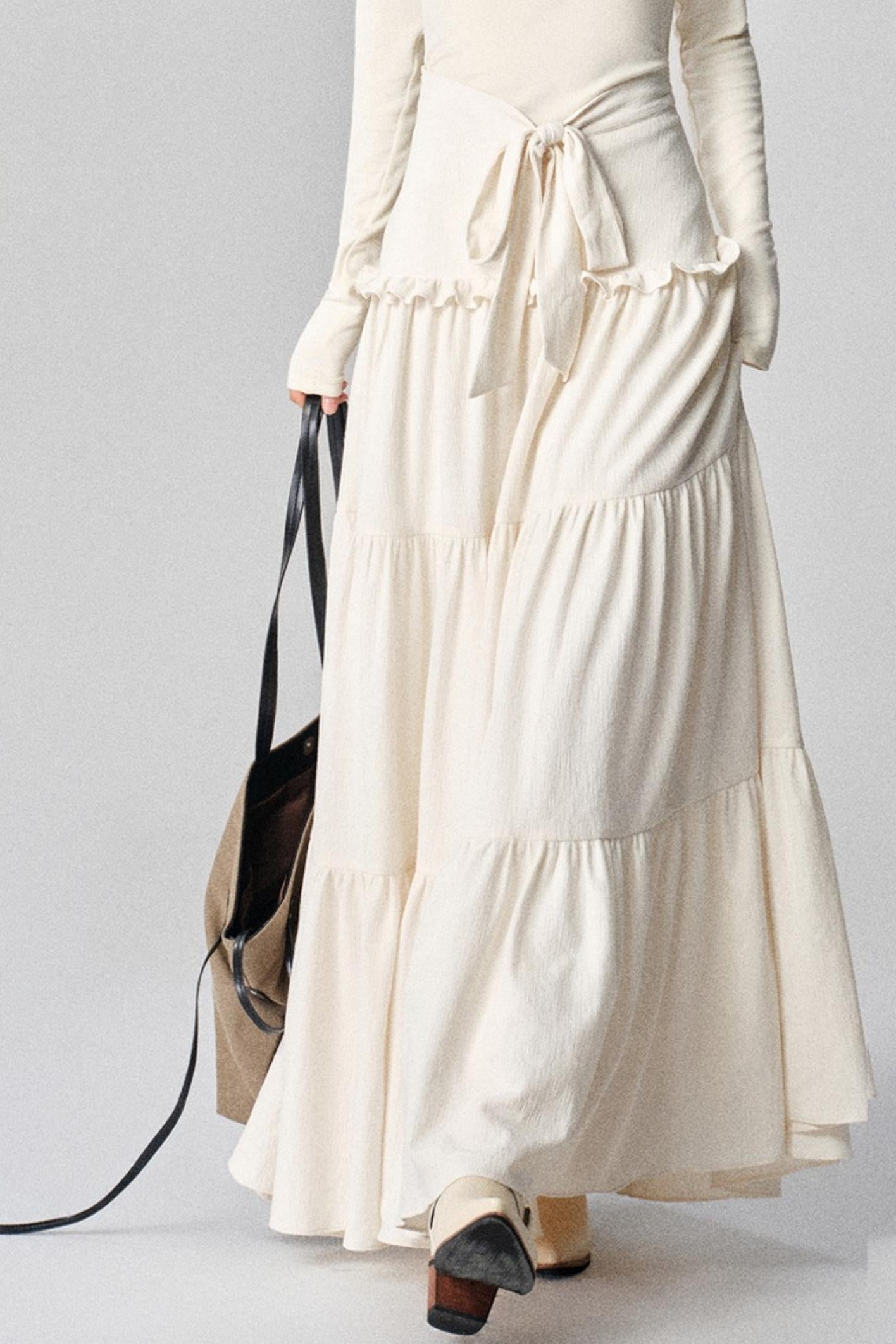 Mountains Melody White Skirt