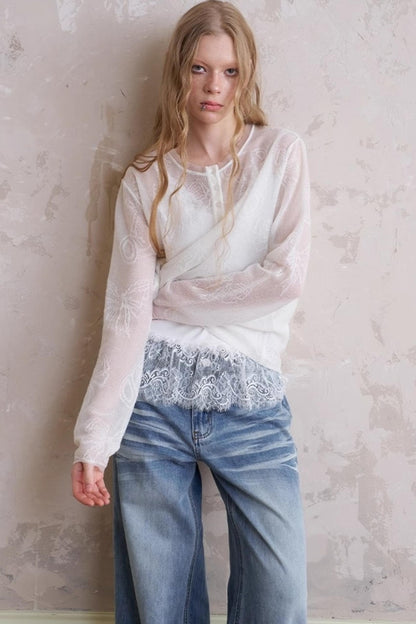 Summer Bear Knit Top