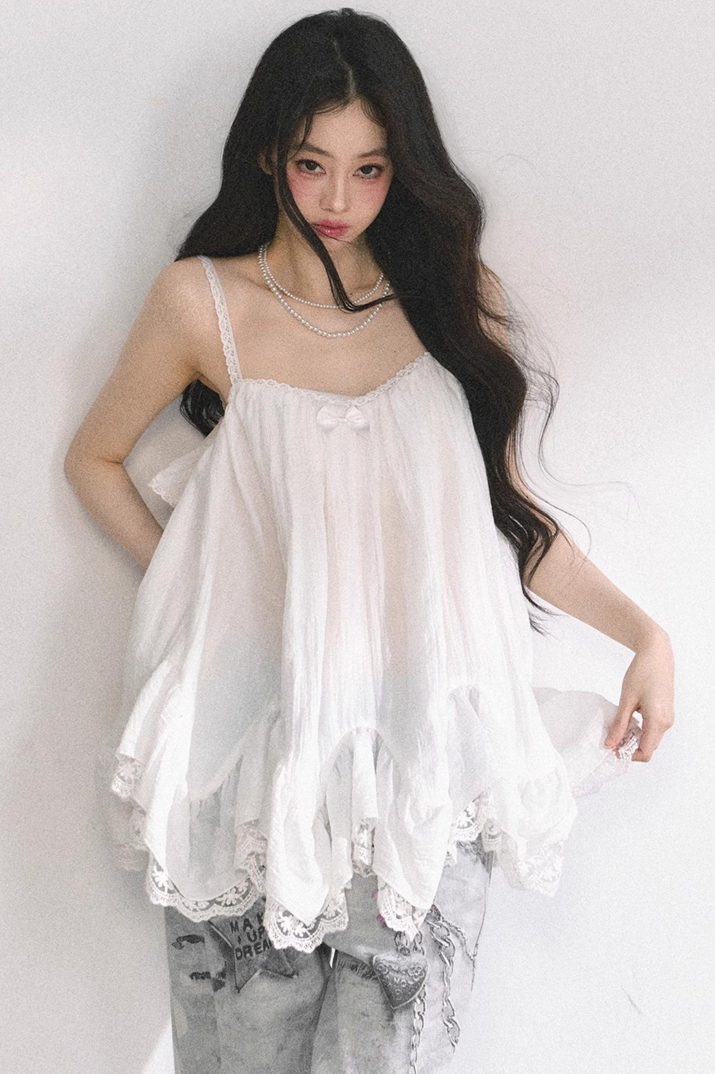 Chiffon Lace Doll Top