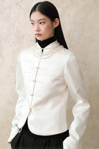 Satin Modern Fit Winter Coat