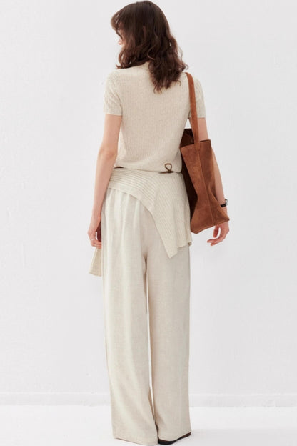 Luxe Linen Polo Top Set-Up