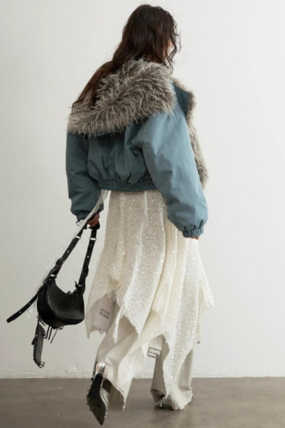 High-Waisted Aviator Jacket