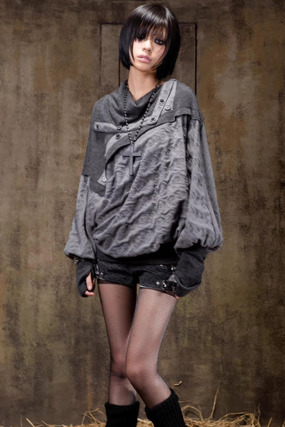 Stacked Collar Knit Top