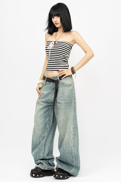 Vintage Denim Wide-Legs