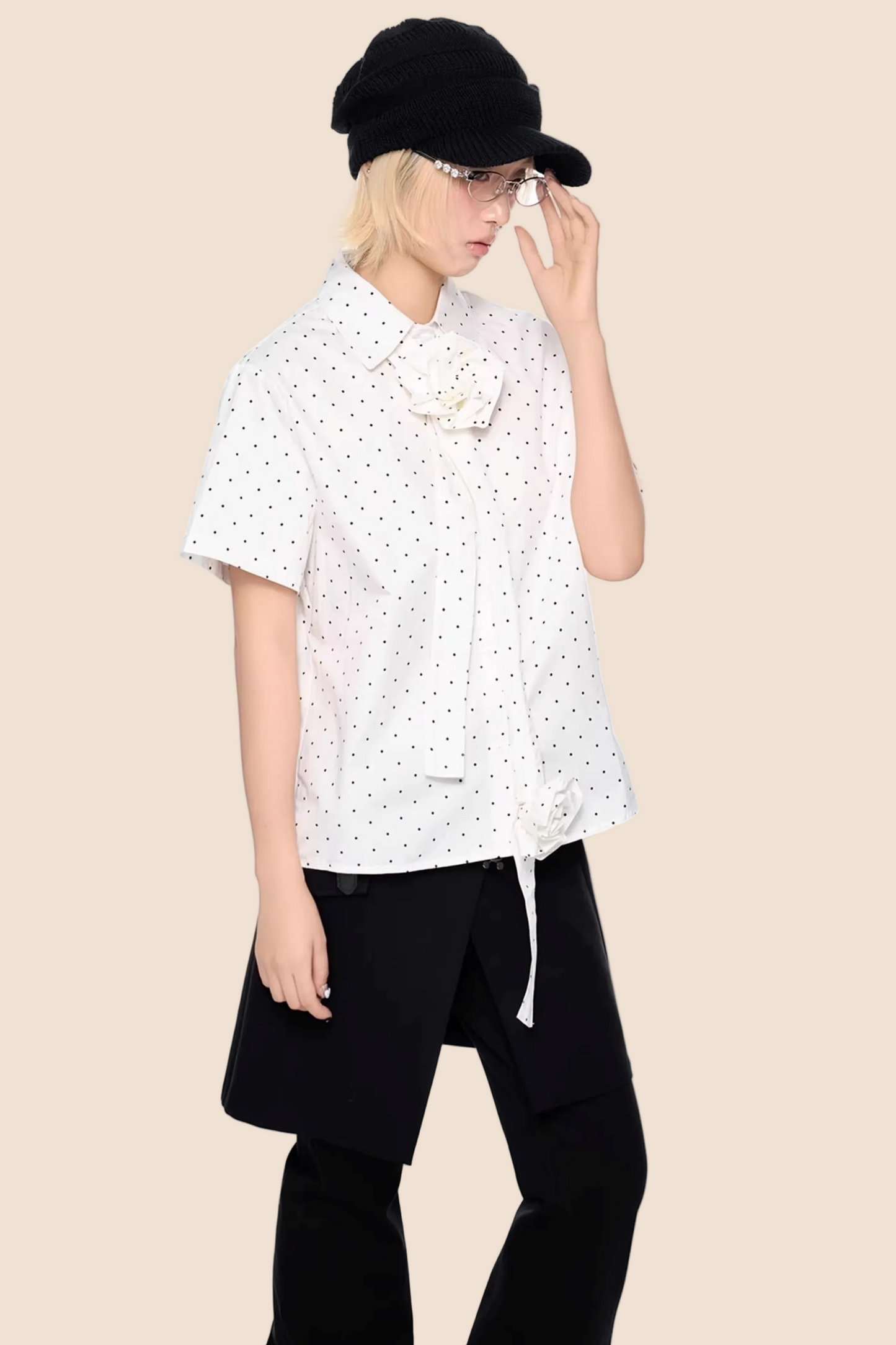 French Design Polka Dot Blouse