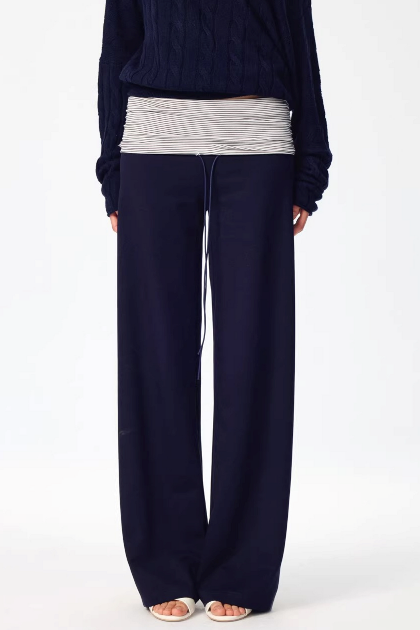 Color-Blocked Striped Sweatpants