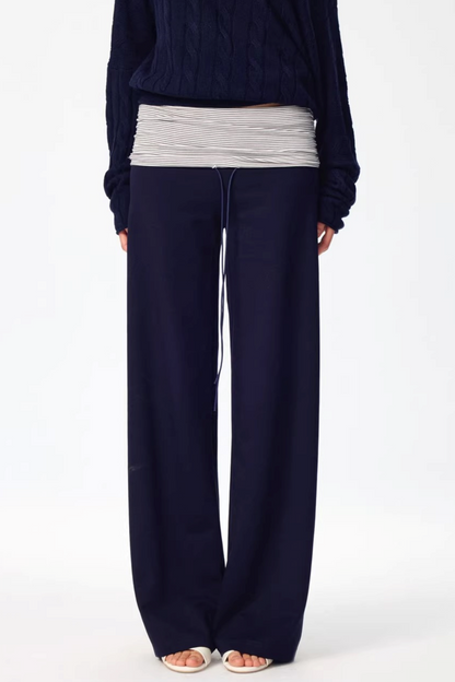Color-Blocked Striped Sweatpants