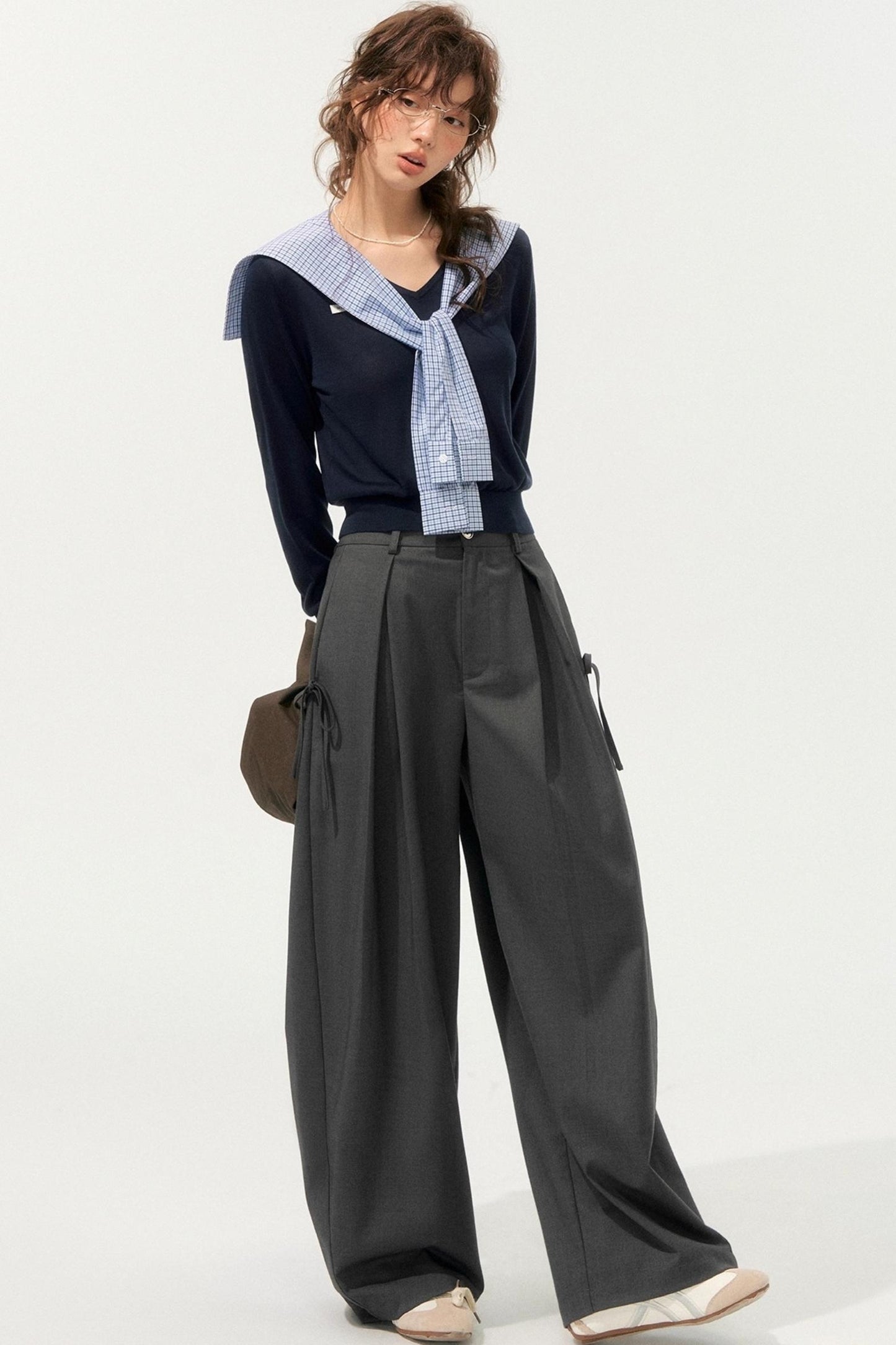 Vintage V-Neck Long Sleeve Top