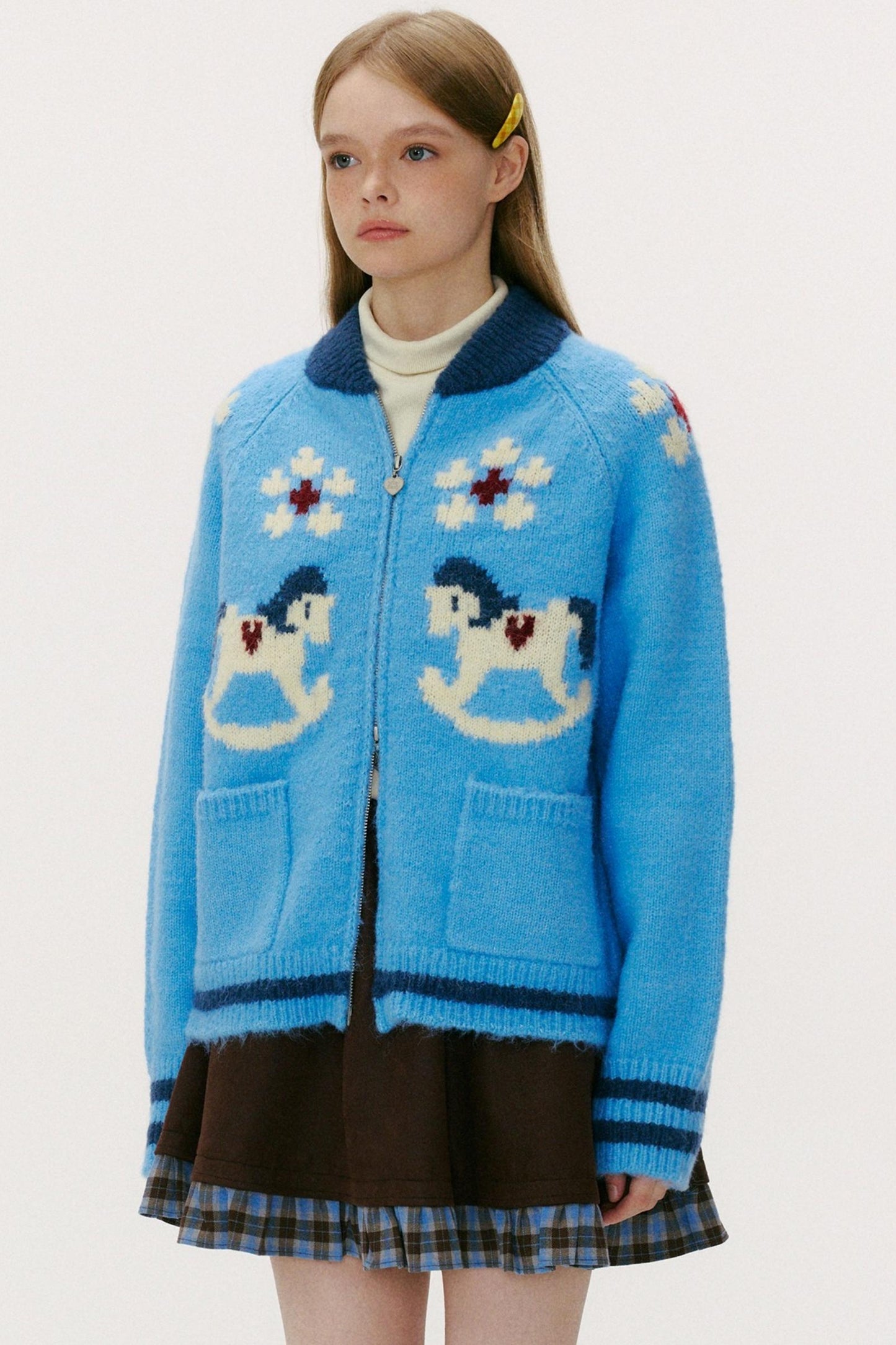 Heart Pony Knitted Cardigan