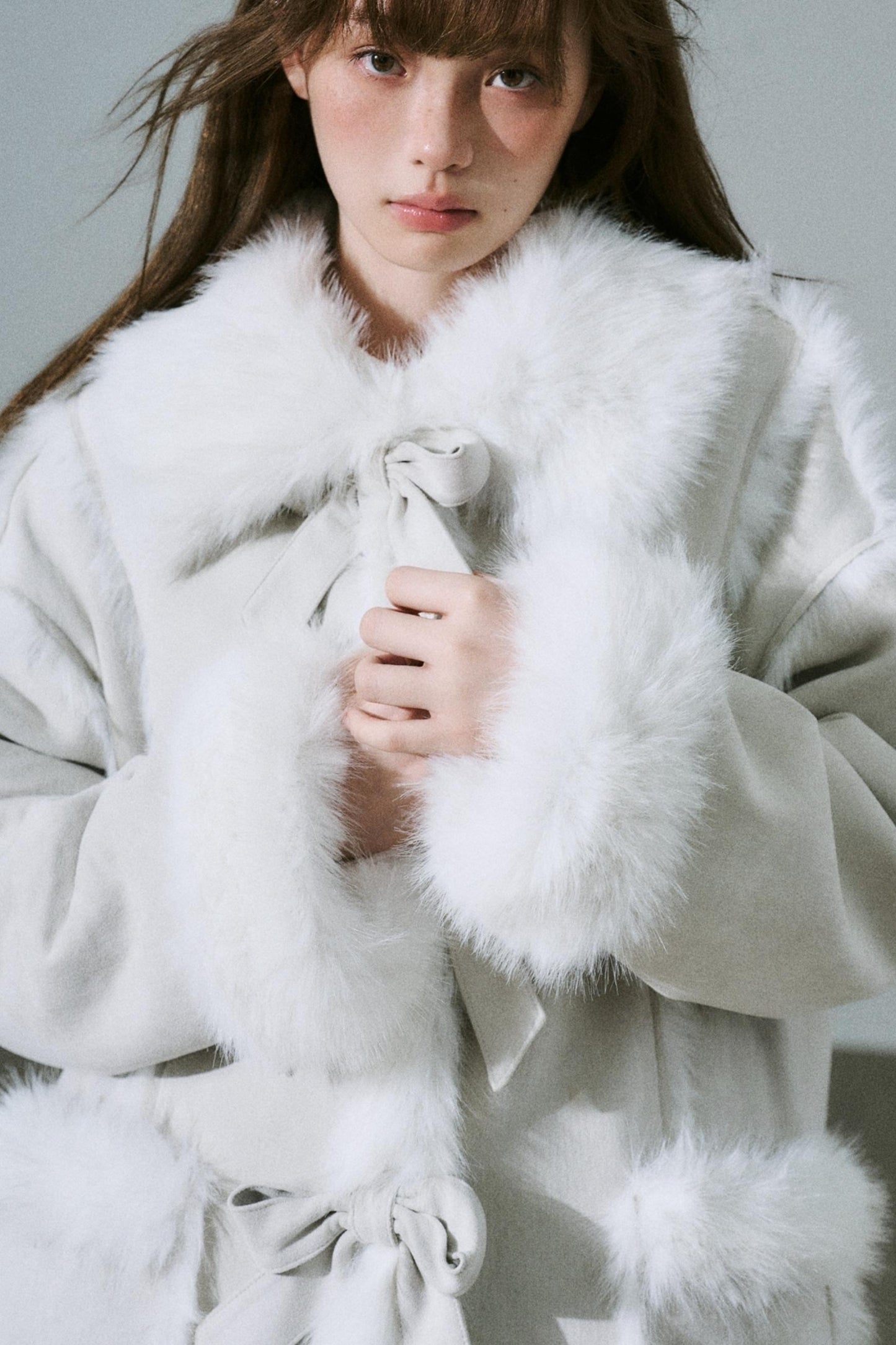 Sweet Silver Grey Fur Jacket