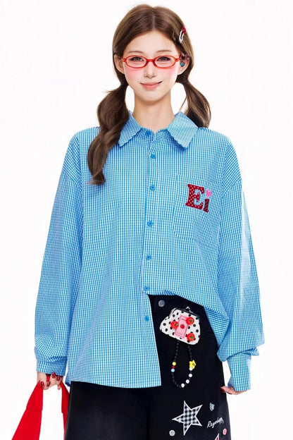 Dopamine Patchwork Plaid Shirt