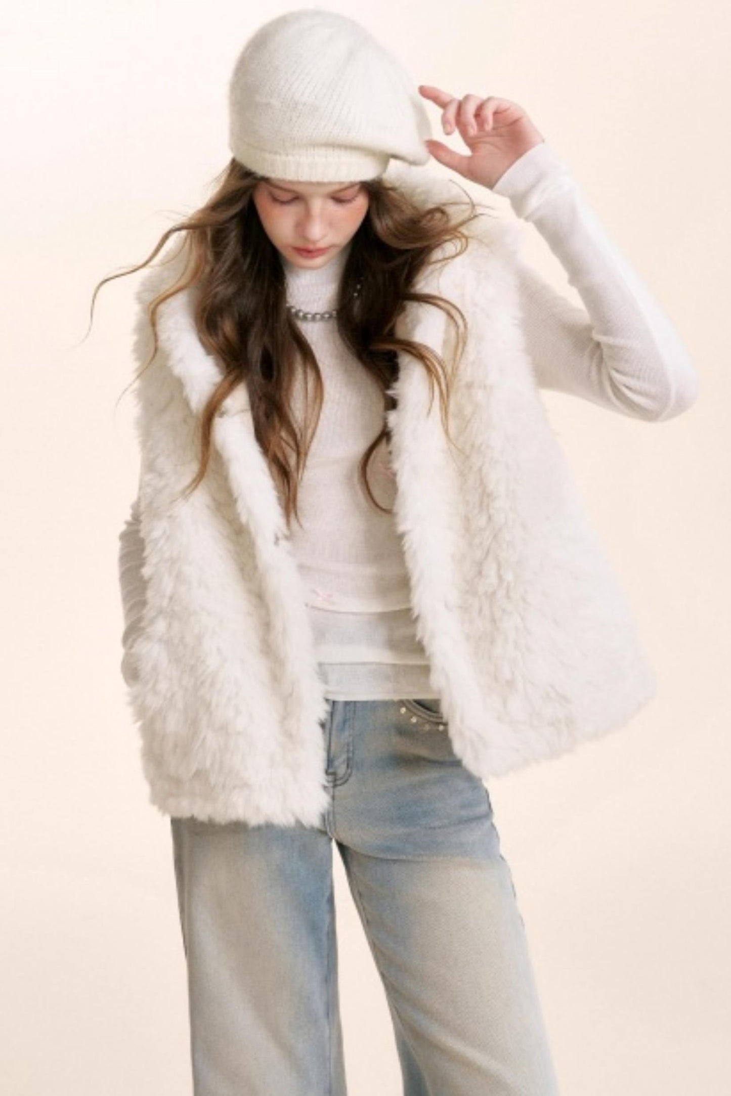 Bear Fur Hooded Fleece Jacket