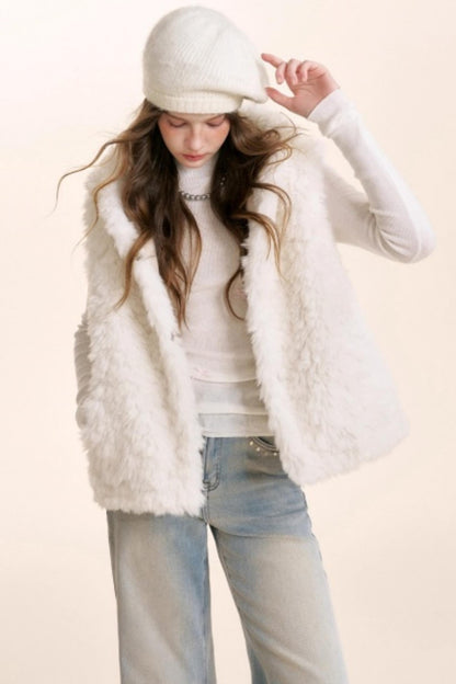 Bear Fur Hooded Fleece Jacket