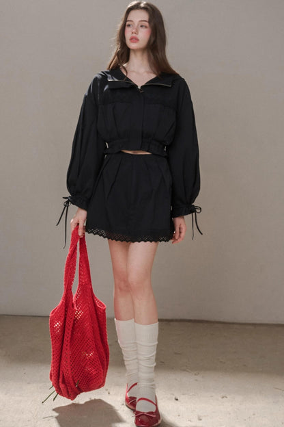 Cotton Trench Coat Set