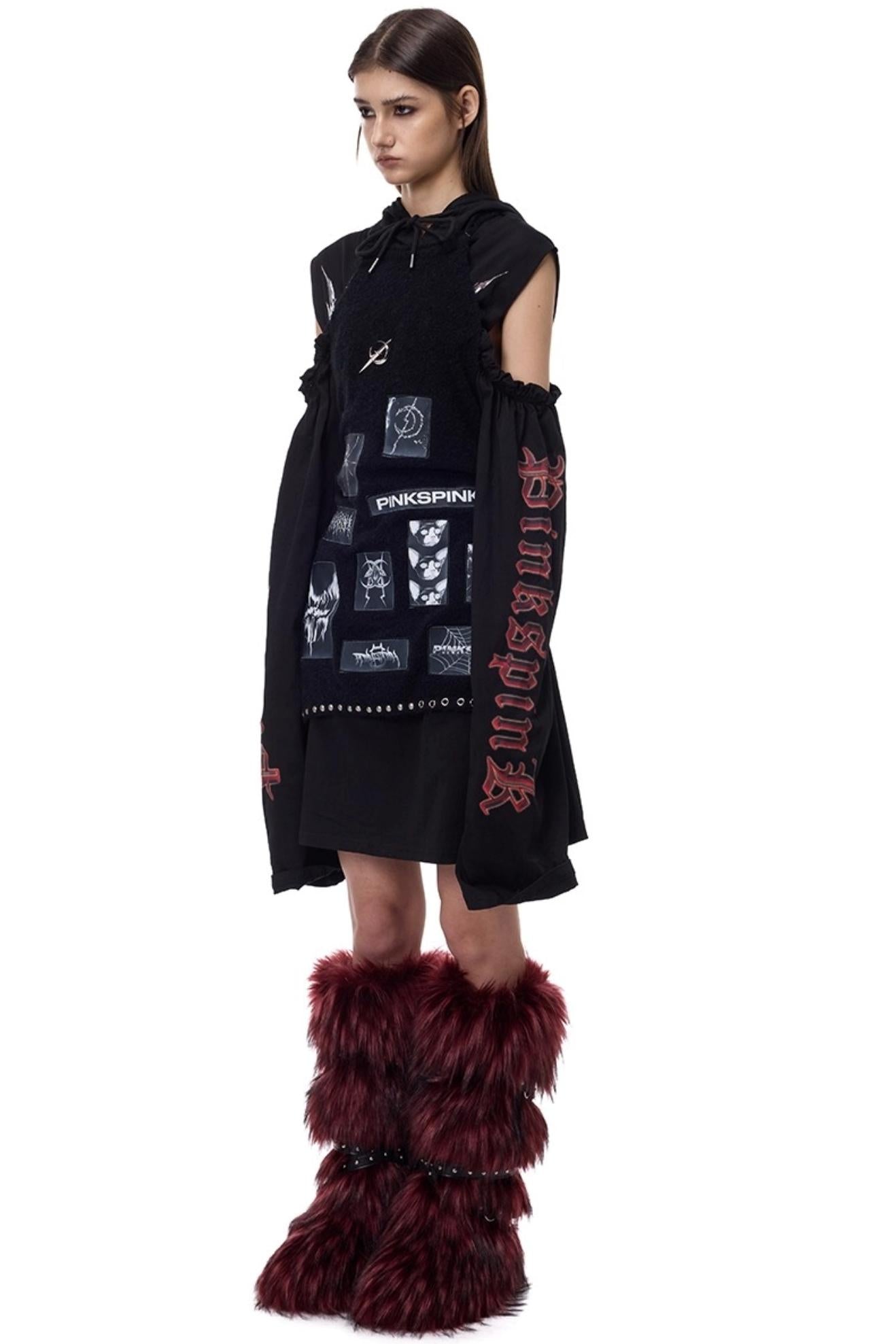 Electric Moon Off-Shoulder Dress