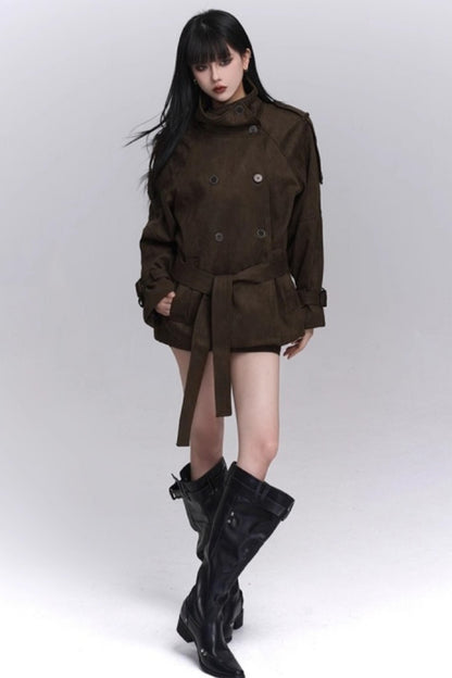 Brown Suede Autumn Jacket