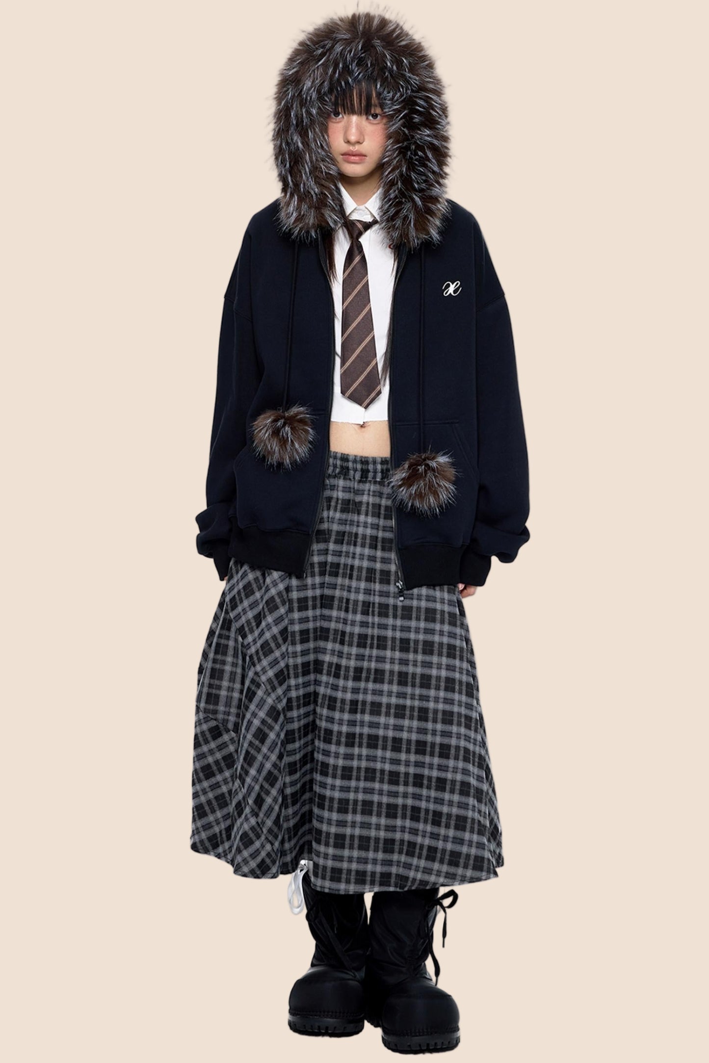 Retro Vintage Midi Skirt