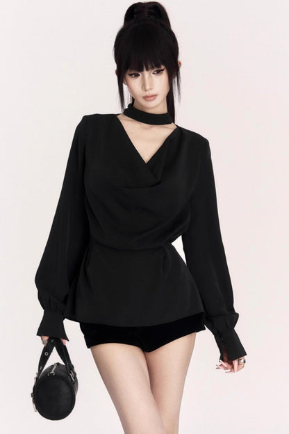 Moonlit Swing Collar Shirt