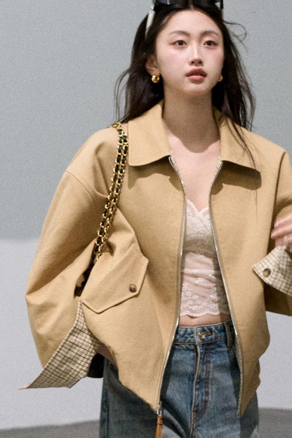 Cotton Corduroy Reversible Plaid Jacket