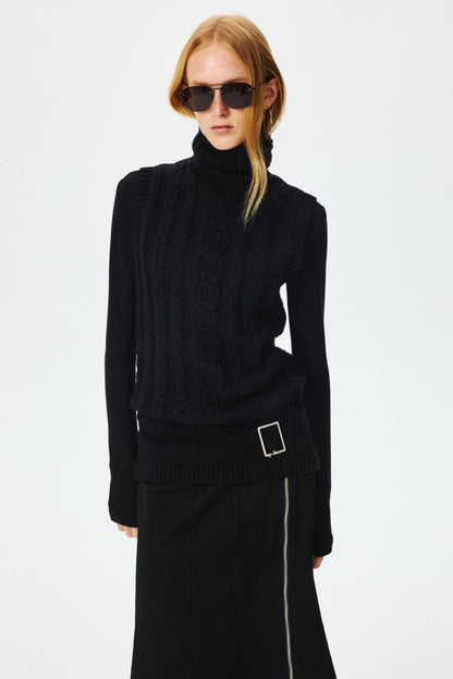 Luxury Merino Wool Turtleneck Top