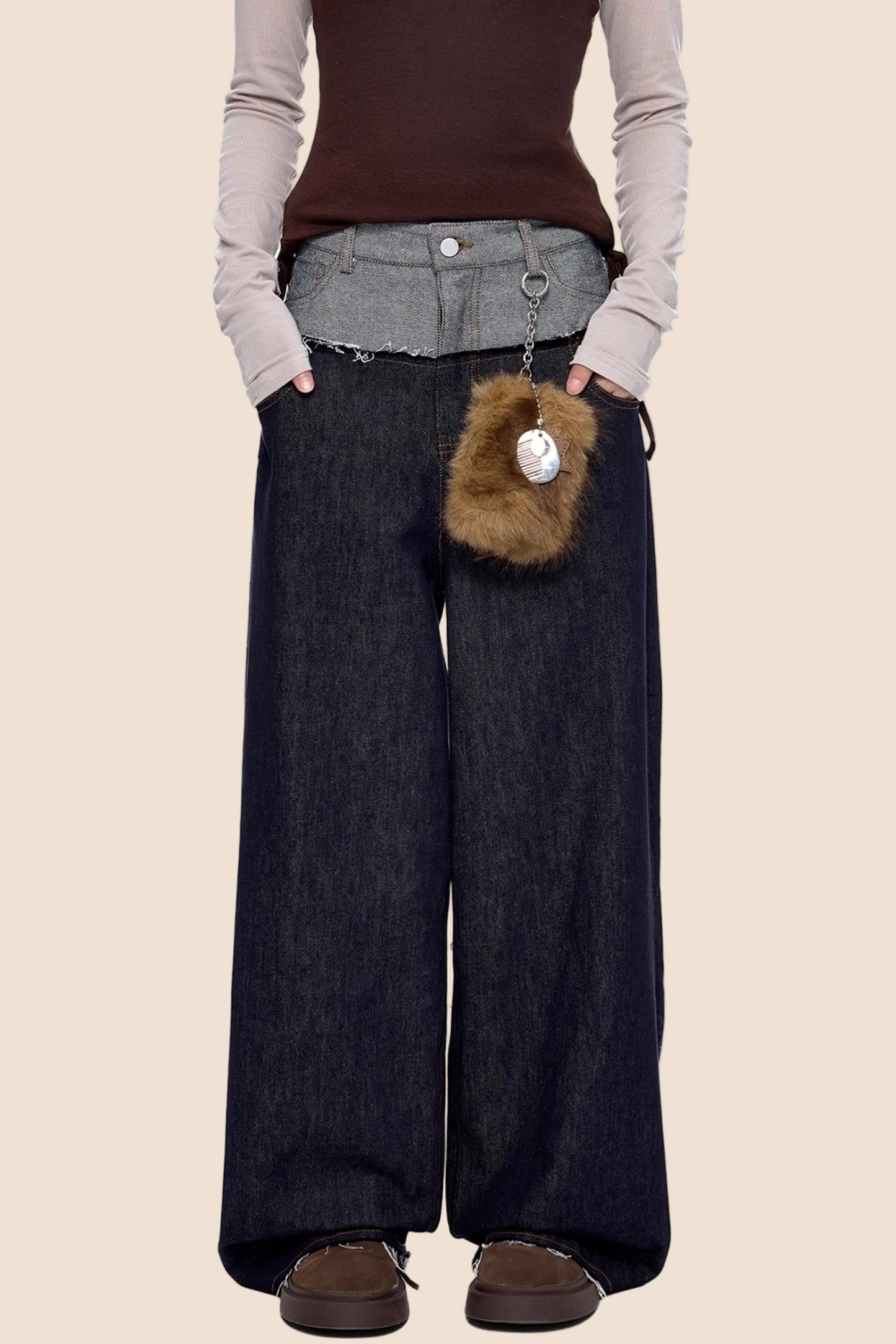 Retro Loose Denim Trousers